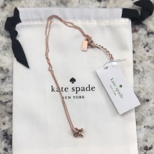 NWT Kate Spade Rose Gold “It’s a Tie” pendant necklace